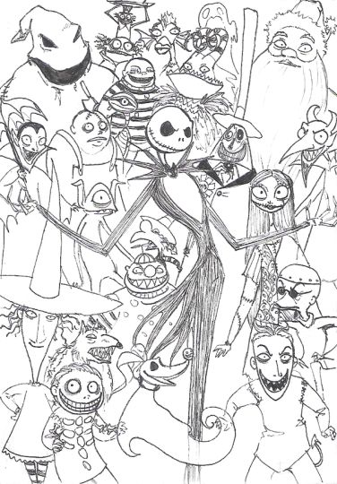 Nightmare Before Christmas Coloring Pages Part 3